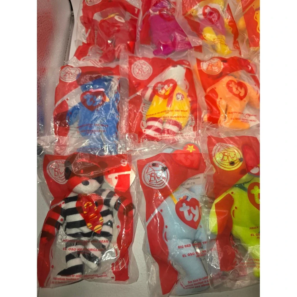 Lot 12 McDonald's Ty Teenie Beanie Babies 2000 25th Anniversary Sealed New NIP